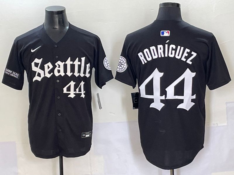 Men 2025 Seattle Mariners 44 Rodriguez Five generations Joint Name Nike MLB Jersey style 9